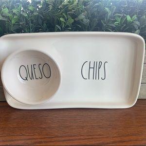 Rae Dunn Chips and Queso Platter